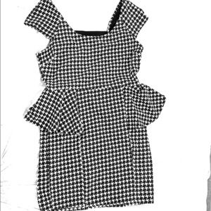 Peplum Houndstooth XL Dress